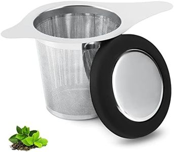 Tea Infuser Basket Stainless Steel Tea Strainer Tea Filter With Small Strainer And Lid Tea Diffuser For Loose Tea Superior Brewing Experience (One pack silver)