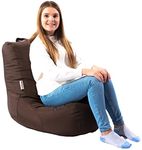 Bean Bag Chair Seat Indoor Or Outdoor Garden Beanbag Kids Gaming Recliner Cushion With Filling Included (Brown)