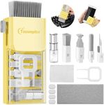 Tassmpitor Laptop Screen Keyboard Cleaner Kit, All in 1 Electronics Cleaning Tool for MacBook iPad iPhone Pro Cell Phone, Brush Tool for Tablet, Computer, PC Monitor,TV Camera Lens with Patent, Yellow