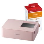Canon SELPHY CP1500 Wireless Photo Printer inc RP-108 Ink Paper Set - Pink