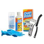 Oven cleaner heavy duty Kit - Including 500ml Cleaning Solution, Crevice brush, Ceramic Hob Scraper, Protective Gloves & Oven Cleaning Bags