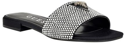 GUESS Women's Tamed Flat Sandal, Black 002, 8.5