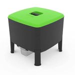 Tumbleweed Cube Wormery, 2 Tray Worm Composting System for Home Use, Indoor or Outdoor Compact Worm Farm, Compost Bin for Kitchen & Garden, Food Waste Recycling, Vermicomposting System