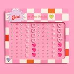 xo, Fetti Bow + Heart Face Eye Gems - 89 pcs. | Cute Bachelorette Face Stickers, Birthday Rhinestone Accessory, Concert Party Decorations, Rave Supplies