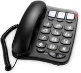 SIWMER Large Button Corded Phone for Seniors - Photo Speed Dial, Volume Control, Speakerphone, Extra-Long Cord, Flash Alert, Easy-to-Use Desk Telephone，Suitable for Multiple scenarios