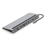Belkin USB C Hub, 11-in-1 MultiPort Adapter Dock with 4K HDMI, DP, VGA, USB-C 100W PD Pass-Through Charging, 3 USB A, Gigabit Ethernet, SD, MicroSD, 3.5mm Ports for MacBook Pro, Air, XPS and More