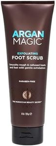 Argan Magic Exfoliating Foot Scrub for Rough & Calloused Feet and Heels - Smooths and Softens Dry Feet | Removes Dead Skin | With Argan Oil & Pumice | Paraben Free (8 oz)