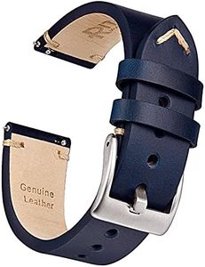 Ritche 20mm Leather Watch Band, Quick Release Leather Watch Strap Compatible with Citizen Promaster BN0150-28E / Timex Easy Reader 38mm Leather Watch Bands for Men Women