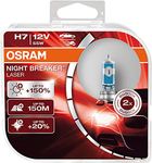 OSRAM NIGHT BREAKER LASER H7, +150% more brightness, halogen headlight lamp, 64210NL-HCB, 12V, duo box (2 lamps)