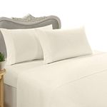 Percale Sheet Set - 1000 Thread Count Egyptian Cotton Sheet Set, 1000Tc, Queen, Ivory