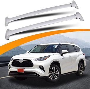 Snailfly Silver Cross Bars Roof Racks Fit for 2020-2023 Toyota Highlander XLE XSE Limited Platinum ( Models with Side Rails )
