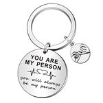 QMVMV You are My Person Gifts Bff Women Teens Girls Best Friends Keyring Birthday Valentines Keychain Key Rings