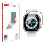 POPIO Tempered Glass For Apple Watch Ultra/Apple Watch Ultra 2 (Transparent) Edge To Edge Full Screen Coverage With Easy Installation Kit for Smartwatch