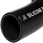 8mm x 16mm Silicone 2 Ply Rubber Flexible Hose 1 Metre Heater Radiator Coolant Vacuum Water Air Tubing Black