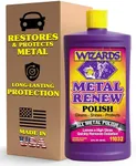 Wizards Metal Polish Cream Metal Renew - Cleans, Shines and Protects All Metals - Cream Fast-Cut Polish and Stainless Steel Cleaner - High Gloss Metal Polish - 32 oz