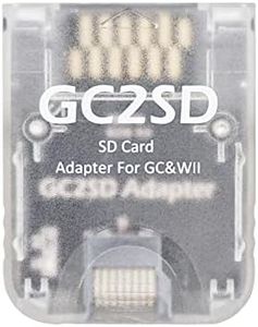 AreMe GC2SD Micro SD Card Adapter TF Card Reader for Gamecube Wii Console (Transparent)