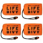 Go Time Gear Life Bivy Emergency Survival Shelter – 2 Person Emergency Tent – Use As Survival Tent, Emergency Shelter, Tube Tent, Survival Tarp - (Orange 4 Pack)