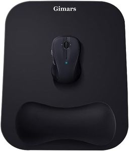 Gimars Mouse Pad with Wrist Rest, Large Smooth Superfine Fibre Memory Foam Ergonomic Mouse Pad, Comfortable Mousepad with Nonslip Base for Pain Relief, Laptop, Computer, Gaming, Office, 11 x 8.26''