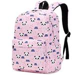 Mimfutu Panda School Backpack for Teens Girls, Womens College Bookbags Kids School Bags Laptop Backpacks (Pink)