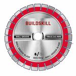 Buildskill Brushless Wall Cutting Machine Blade, 65mm Max Cutting Depth, Wall Groove Blade, 195 mm, 2.4mm Thick (Pack of 1)