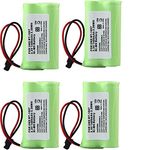 4-Pack 1400mAh 2.4v Home Use Cordless Phone Battery for Uniden BT-1007 BT1007 BT1015