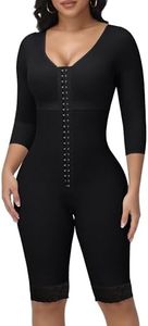 M MYODRESS Fajas Colombianas Faja with Sleeves Tummy Control Bodysuit Shapewear for Women Curvy Faja Stage 2 Post Surgery Tummy Tuck Bbl Lipo Compression Garment Full Body Shaper Postpartum Girdle