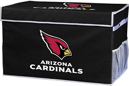 Franklin Sports Arizona Cardinals NFL Storage Footlocker Bin - Small Folding Organizer Container - NFL Office, Bedroom + Living Room Décor - 22" x 14"