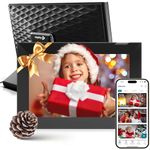 Nixplay Digital Touch Screen Picture Frame - 10.1” Photo Frame, Connecting Families & Friends (Black/Silver)