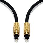 IBRA Optical Cable(2M) 24K Gold - Plated Optical Digital Audio Cable Toslink Lead - Premium Black