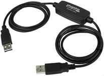 Plugable USB Transfer Cable, Unlimited Use, Transfer Data Between 2 Windows PC's, Compatible with Windows 11, 10, 7, XP, Bravura Easy Computer Sync Software Included