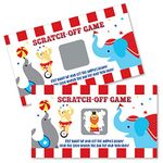 Big Dot of Happiness Carnival - Step Right Up Circus - Carnival Themed Game Scratch Off Cards - 22 Count