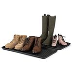 Hillington Set of 2 Boot Shoe Tray Organiser Heavy Duty Non Slip Washable Multipurpose Floor Carpet Protection Perfect For Indoor Outdoor Garden Shed Garage Door