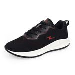 ATHCO Men's Akron Black Red Running Shoes_8 UK (ATHST-15)