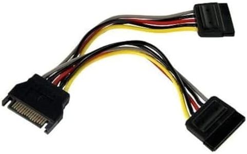 CABLEPELADO Cavo adattatore biforcatore splitter di alimentazione SATA | Cavo splitter SATA | Sata Maschio a 2x Sata Femmina | 20 cm | Adatto per DVD-ROM/HDD/SSD