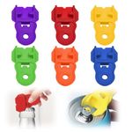 Simple can Opener, 2024 Upgraded Easy Can Opener Soda Beer Can Opener, Manual Easy Can Opener Colorful Drink Can Protector Cap for Pop, Coke, Beer, Soda Aluminum Beverage (6)