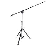 LyxPro SMT-1 Heavy Duty Overhead Boom Studio Microphone Stand with Caster Wheels, Tripod Telescoping Adjustable Studio Stand with Counterweight Long Boom