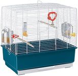 Ferplast Rekord 3 Bird Cage with Pearly White Bars with Accessories, Medium