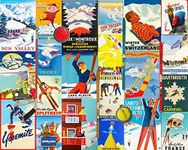 Springbok's 1000 Piece Jigsaw Puzzle Nostalgic Winter Sports - Unique Cut Pieces