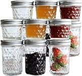 Tebery 12 Pack Mason Jars 8oz & 4oz Canning Jars Jelly Jars With Regular Lids for Jam, Honey, Wedding Favors, Shower Favors, Baby Foods