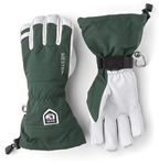 Hestra Army Leather Heli Ski Glove - Classic 5-Finger Snow Glove for Skiing, Snowboarding and Mountaineering, Bottle Green, 10