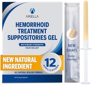 Hemorrhoid Treatment Suppository for Itch Discomfort: Hemorrhoid Shrinking Suppository Herbal Nature Gel- Best Fast Cure Burning Relief (Aloe, Pack of 12)