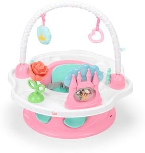 Bright Starts Disney Princess SuperSeat, Fun Baby Seat for Sitting Up, Playtime, and Meals, Ages 4 Months to 4 Years, Pink