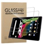 KZIOACSH Screen Protector for Acer Iconia Tab A10 10.1 Inch, 2 Pack HD Clear 9H Hardness Anti-Scratch Tempered Glass Film [Sensitivity Touch] Oleophobic Layer Anti-Fingerprint Protective Screen Film