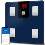 GE Scale for Body Weight and Fat Percentage: Bathroom Smart Bluetooth Scales Body Fat Monitor Accurate Weighing Machine Health for People with Smartphone App, 400 lbs