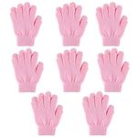 8 Pairs Kids Knit Gloves - Children Stretchy Winter Gloves Warm Magic Solid Colors Mittens for Boys Girls 6 to 12 Age