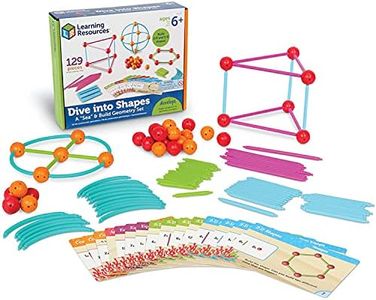 Learning Resources Dive into Shapes! A "Sea" and Build Geometry Set, 129 Pieces, Ages 6+