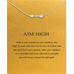 Baydurcan-Girls Arrow Necklace Arrow Pendant Chain Necklace With Message Card Gift Card (Arrow S)