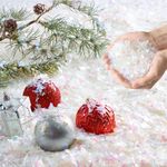 JOYIN 3 oz/85g Christmas Flashing Fake Snow, Artificial Dry White Plastic Snowflakes, Flake Snow Powder Filler for Xmas Tree Decoration, Crafts Home Christmas Party Holiday Supplies and White Displays