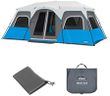CORE 12 Person Lighted Instant Cabin Tent with Footprint and Tent Kit