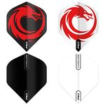 RED DRAGON Dragon Design Hardcore XT Multi Pack Dart Flights - 4 Sets Per Pack